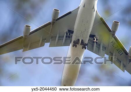 Airplane flying in the sky. View Large Photo Image Stock Image - Airplane flying in the sky.. Fotosearch