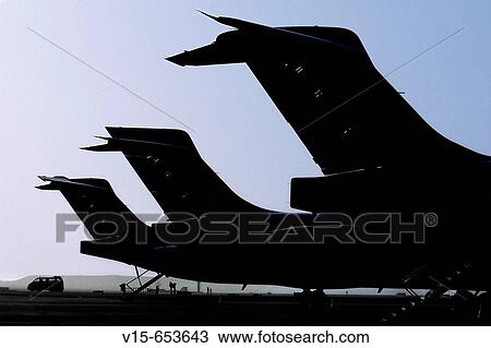 Stock Image - Airplanes in airport. Fotosearch