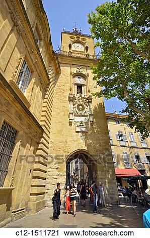 aix-en-provence, tour de l? orloge View Large Photo Image Stock Image - aix-en-provence, tour de l? orloge. Fotosearch