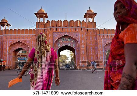 Stock Photo - Ajmeri Gate, Jaipur Rajasthan, India. Fotosearch