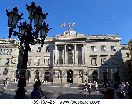 Ajuntament City Hall. Barcelona. Catalunya. Spain. View Large Photo Image Stock Image - Ajuntament City Hall. Barcelona. Catalunya. Spain.. Fotosearch