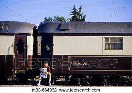 Al Andalus Express Train in Ronda station. Andalusia, Spain. View Large Photo Image Stock Image - Al Andalus Express Train in Ronda station. Andalusia, Spain.. Fotosearch