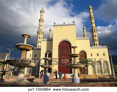 Al-Kawthar mosque, Blida town south of Algiers, Algeria View Large Photo Image Picture - Al-Kawthar mosque, Blida town south of Algiers, Algeria. Fotosearch