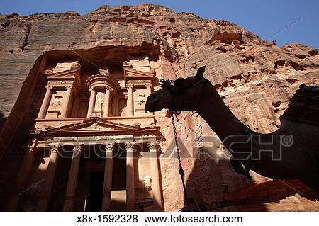 Al Khazneh or Treasury, Petra, Jordan View Large Photo Image Stock Photo - Al Khazneh or Treasury, Petra, Jordan. Fotosearch