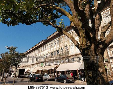 Stock Image - Alameda de San DBmaso. Guimaraes. Portugal.. Fotosearch