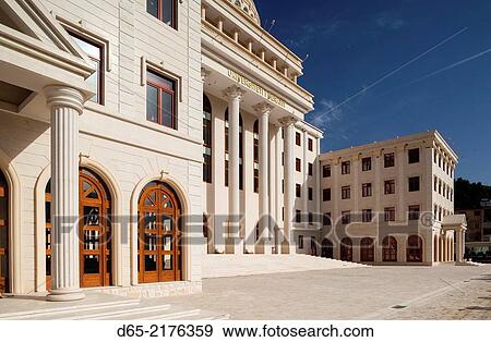Albania, Berat, Berat University building. View Large Photo Image Stock Photo - Albania, Berat, Berat University building.. Fotosearch