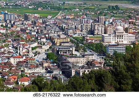 Albania, Berat, elevated city view. View Large Photo Image Stock Image - Albania, Berat, elevated city view.. Fotosearch