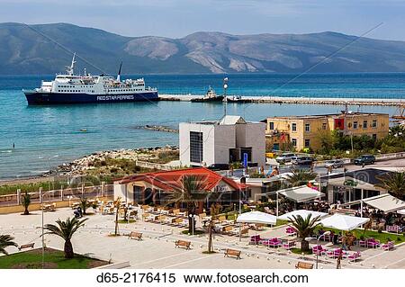 Albania, Vlora, view of the port. View Large Photo Image Stock Photography - Albania, Vlora, view of the port.. Fotosearch