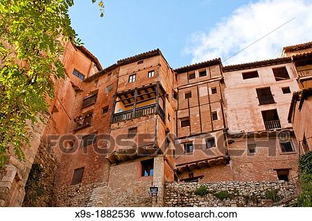 Albarracin streets and houses, Spain View Large Photo Image Stock Photograph - Albarracin streets and houses, Spain. Fotosearch