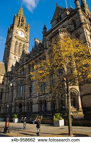 Albert Square with Town Hall in central Manchester England UK Europe View Large Photo Image Stock Image - Albert Square with Town Hall in central Manchester England UK Europe. Fotosearch