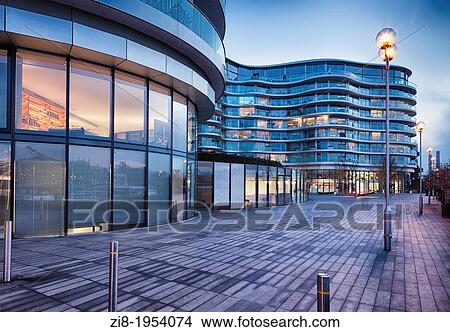 Albion Riverside Building at night. Designed by Foster and Partners, The Riverside, London, England View Large Photo Image Picture - Albion Riverside Building at night. Designed by Foster and Partners, The Riverside, London, England. Fotosearch