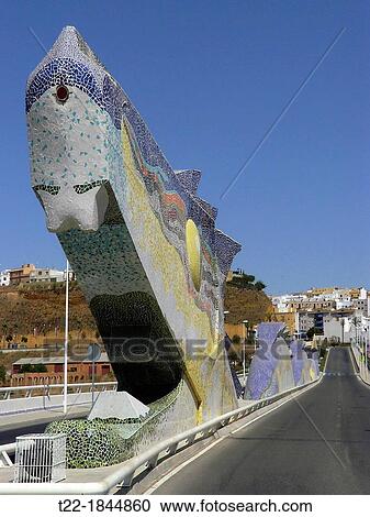 Stock Image - AlcalB de Guada? ra Sevilla Spain Dragon Bridge. Fotosearch