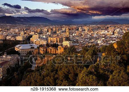 Alcazaba and Malaga Cathedral at sunrise Andalusia Spain. View Large Photo Image Stock Photo - Alcazaba and Malaga Cathedral at sunrise Andalusia Spain.. Fotosearch