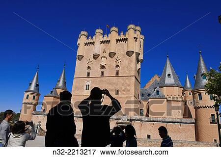 Alcazar, Fortress, Segovia, Castilla-Leon, Spain. View Large Photo Image Stock Photo - Alcazar, Fortress, Segovia, Castilla-Leon, Spain.. Fotosearch