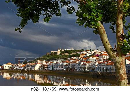 AlcBcer do Sal, Sado river, SetubaL district, Alentejo, Portugal, Europe. View Large Photo Image Stock Photo - AlcBcer do Sal, Sado river, SetubaL district, Alentejo, Portugal, Europe.. Fotosearch