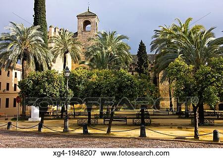 AlcBzar de los Reyes Cristianos - Cordoba - Andalucia - Spain - Europe. View Large Photo Image Stock Photo - AlcBzar de los Reyes Cristianos - Cordoba - Andalucia - Spain - Europe.. Fotosearch
