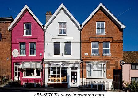 Stock Image - Aldeburgh, town center, Suffolk, England.. Fotosearch