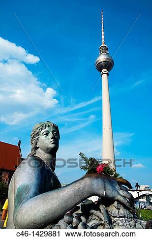 Alexander Platz Alexanderplatz, Neptune fountain and tv tower, Berlin, Germany. View Large Photo Image Stock Image - Alexander Platz Alexanderplatz, Neptune fountain and tv tower, Berlin, Germany.. Fotosearch