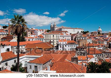 Alfama district, Lisbon, Portugal View Large Photo Image Stock Photography - Alfama district, Lisbon, Portugal. Fotosearch