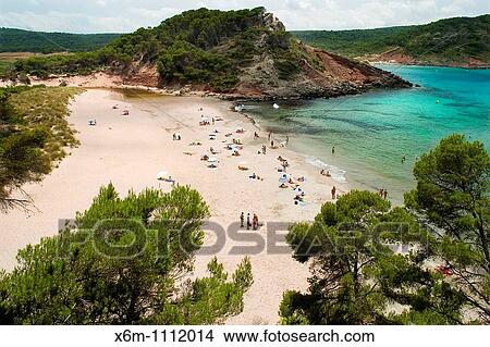 Picture - Algaiarens beach in La Vall Ciudadela, Minorca, Balearic Islands, Spain, Europe. Fotosearch