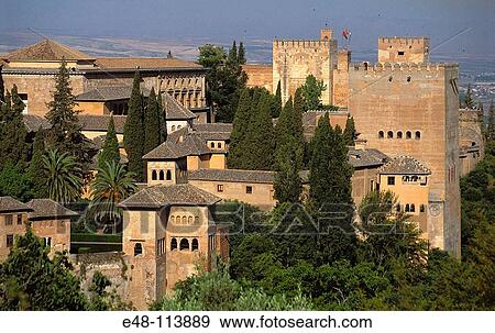 Alhambra, Granada. Andalucia, Spain View Large Photo Image Stock Photo - Alhambra, Granada. Andalucia, Spain. Fotosearch
