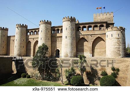 Aljaferia Castle, Zaragoza - Saragossa, Aragon, Spain View Large Photo Image Stock Image - Aljaferia Castle, Zaragoza - Saragossa, Aragon, Spain. Fotosearch