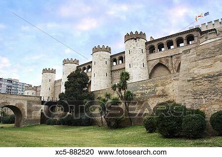 Aljaferia Palace Zaragoza, Aragon, Spain View Large Photo Image Stock Image - Aljaferia Palace Zaragoza, Aragon, Spain. Fotosearch