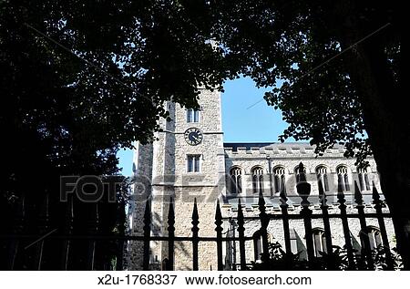 Stock Photo - All Saints Church, Fulham, London, UK. Fotosearch