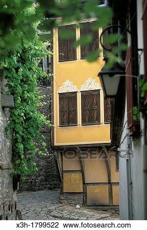 alley of the old town, Plovdiv, Bulgaria, Europe View Large Photo Image Stock Image - alley of the old town, Plovdiv, Bulgaria, Europe. Fotosearch