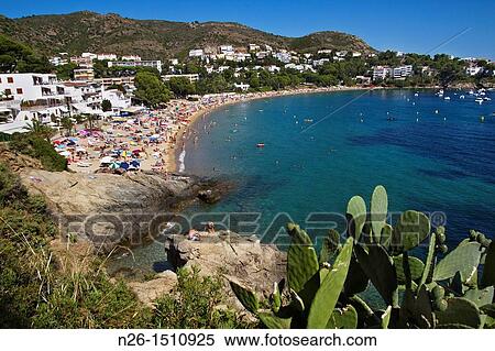 Almadrava beach, Roses, Costa Brava, Alt Emporda, Girona province, Catalonia, Spain View Large Photo Image Stock Photography - Almadrava beach, Roses, Costa Brava, Alt Emporda, Girona province, Catalonia, Spain. Fotosearch