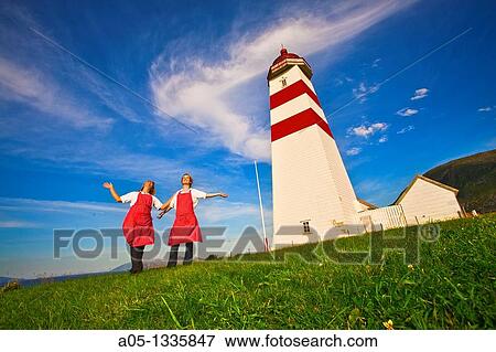 Alnes Lighthouse, next to Alesund More & Romsdal, Norway. View Large Photo Image Stock Photo - Alnes Lighthouse, next to Alesund More & Romsdal, Norway.. Fotosearch