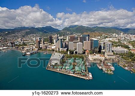 Aloha Tower, Downtown Honolulu, Oahu, Hawaii View Large Photo Image Stock Image - Aloha Tower, Downtown Honolulu, Oahu, Hawaii. Fotosearch