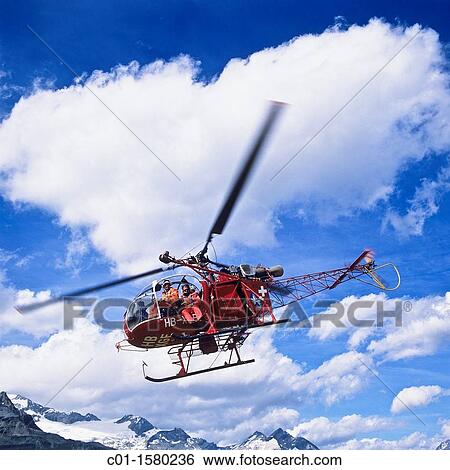 Alouette II, mountain rescue helicopter in flight, Zermatt, canton Valais, Switzerland View Large Photo Image Stock Photograph - Alouette II, mountain rescue helicopter in flight, Zermatt, canton Valais, Switzerland. Fotosearch