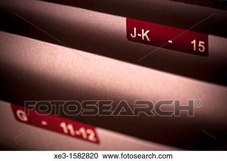 Stock Image - Alphabetical filing. Fotosearch