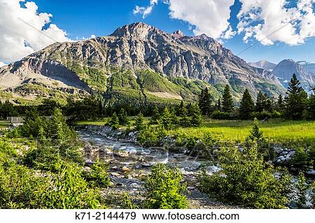 Alpine scenery near Saint Mary Lake in Glacier National Park, Montana, USA. View Large Photo Image Stock Photo - Alpine scenery near Saint Mary Lake in Glacier National Park, Montana, USA.. Fotosearch