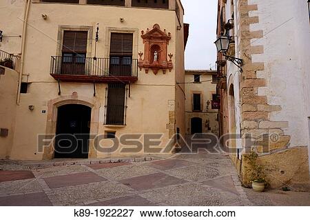 Stock Photo - Altafulla town, Tarragona Province, Catalunya, Spain. Fotosearch