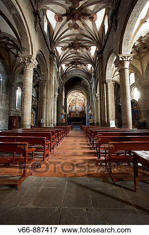 Altar and inside the Romanesque cathedral of Jaca in Huesca View Large Photo Image Stock Photo - Altar and inside the Romanesque cathedral of Jaca in Huesca. Fotosearch