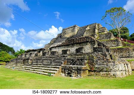 Stock Photo - Altun Ha Mayan Ruins Belize City Central America. Fotosearch