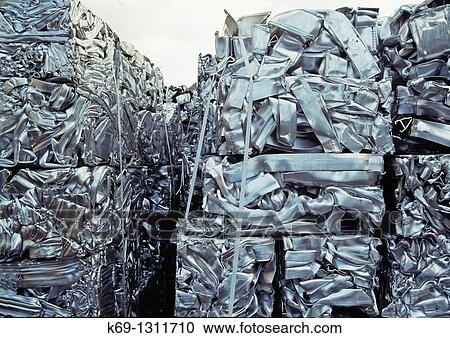 Aluminum bales to be recycled View Large Photo Image Stock Image - Aluminum bales to be recycled. Fotosearch