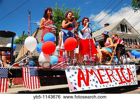 America Float, Fourth of July Parade, Bristol, Rhode Island View Large Photo Image Stock Photograph - America Float, Fourth of July Parade, Bristol, Rhode Island. Fotosearch