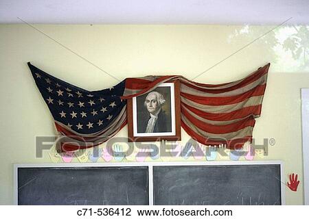 American flag with a portrait of George Washington View Large Photo Image Stock Image - American flag with a portrait of George Washington. Fotosearch