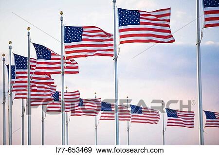 American Flags View Large Photo Image Stock Photo - American Flags. Fotosearch