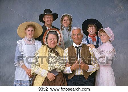 Stock Image - American pioneers. Fotosearch