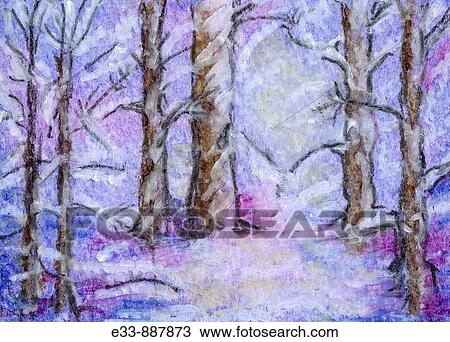 ? Amongst the Snow? 2 5 x 3 5 inch, oil pastel on paper View Large Photo Image Stock Image - ? Amongst the Snow? 2 5 x 3 5 inch, oil pastel on paper. Fotosearch
