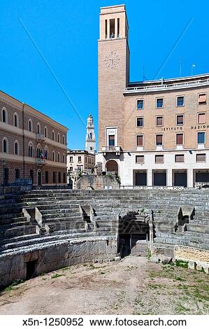 amphitheatre in Lecce, Italy View Large Photo Image Stock Image - amphitheatre in Lecce, Italy. Fotosearch