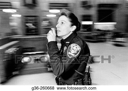 Stock Photo - Amtrack policewoman. 30th St. Train Station. Philadelphia. USA. Fotosearch