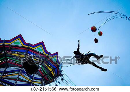 Stock Photograph - Amusement Park, Chairoplane.. Fotosearch