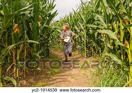An 8 year old boy in a maze showing movement outdoors in the uk View Large Photo Image Stock Photo - An 8 year old boy in a maze showing movement outdoors in the uk. Fotosearch
