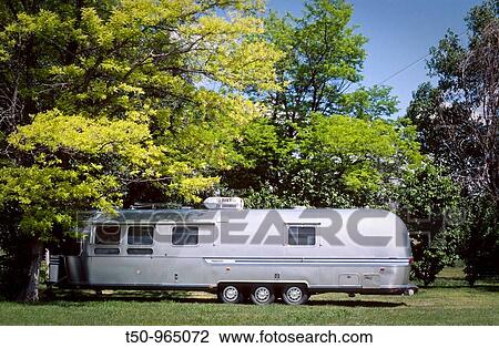 Stock Image - An air steam trailer parked. Fotosearch