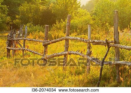 An old fence. Poland. View Large Photo Image Picture - An old fence. Poland.. Fotosearch